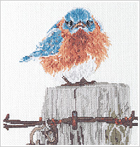 Plaid Bucilla Kit 42733 Mad Blue Bird Counted Cross Stitch Kit adapted by Terry Bertone from the artwork of Michael L. Smith